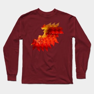 Autumnal fire colored leaves Long Sleeve T-Shirt